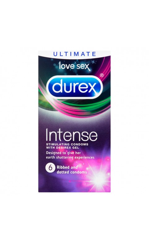 Durex Intense Ribbed And Dotted Condoms 6 Pack