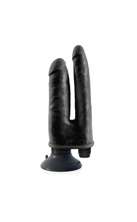 King Cock Vibrating Double Penetrator Black