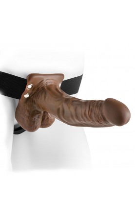 Fetish Fantasy Series 7 Inch Hollow Strap On Brown