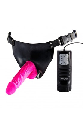 Toy Joy Pink Powergirl Strap On Vibrating Dong