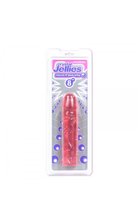 Classic Pink Jelly 8 Inch Dildo