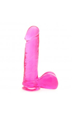 Dong With Suction Cup Pink 6 Inches