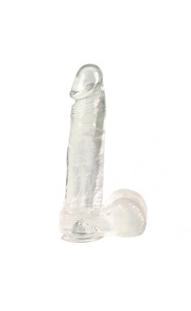 Dong With Suction Cup Clear 8 Inches