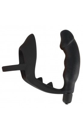 Black Velvets Cock Ring And Vibrating Anal Plug