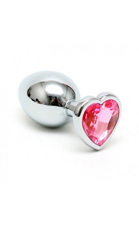 Small Butt Plug With Heart Shaped Crystal