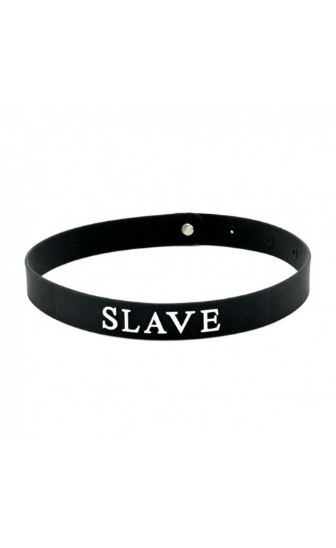 Black Silicone Slave Collar