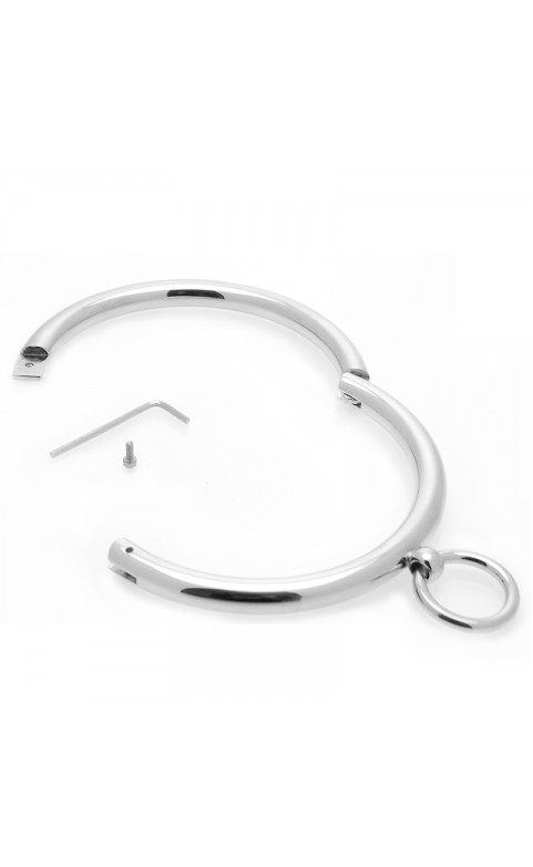 Ladies Rolled Steel Collar With Ring