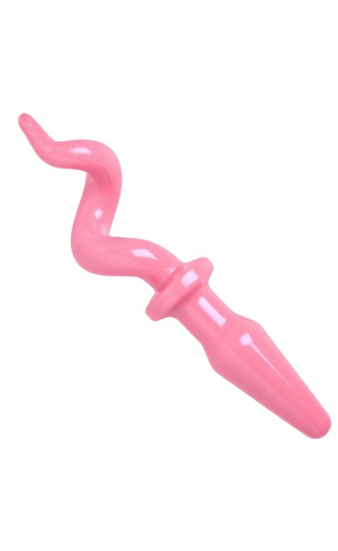 Pig Tail Pink Butt Plug