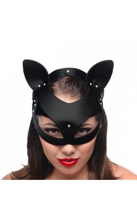 Master Series Bad Kitten Leather Cat Mask