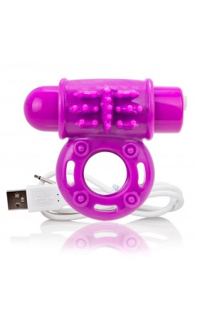 Screaming O Charged OWow Purple Vibrating Cock Ring