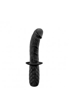 Butt Plunger Black Silicone Dong
