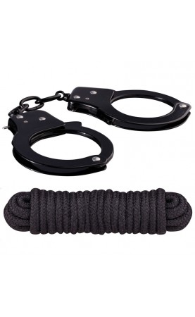 Black Metal Sex Extra Cuffs And Love Rope