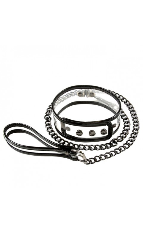 Bare Bondage Vinyl Clear Collar And Leash