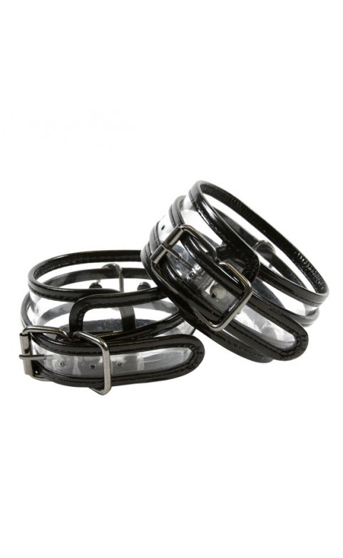 Bare Bondage Clear Vinyl Wrist Cuffs