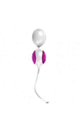 Ovo L1 Silicone Love Balls Waterproof White And Light Violet