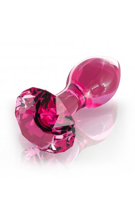 Icicles No.79 Pink Crystal Glass Butt Plug