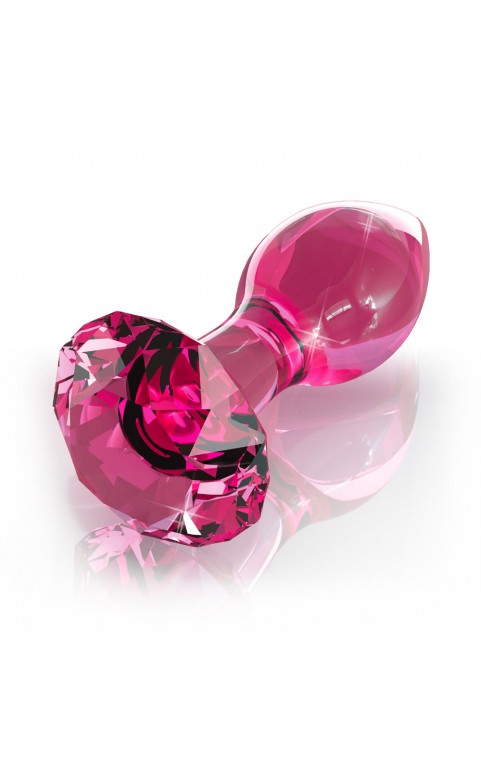 Icicles No.79 Pink Crystal Glass Butt Plug