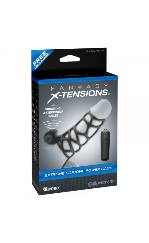 Fantasy Xtensions Silicone Extreme Power Vibrating Cock Cage