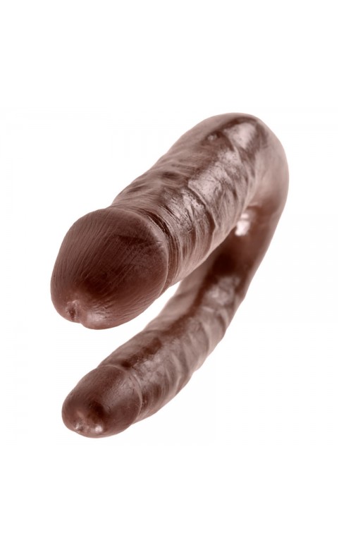 King Cock Small Brown Double Trouble Dildo