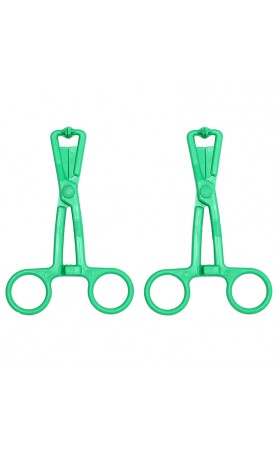 Green Scissor Nipple Clamps With Metal Chain