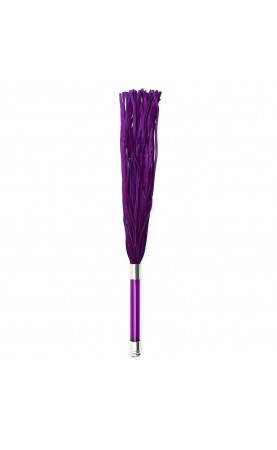 Purple Suede Flogger With Glass Handle And Crystal