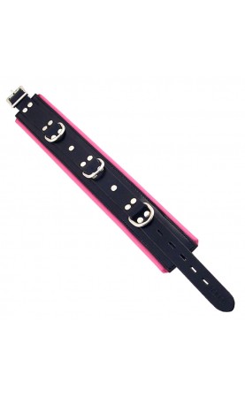 Rouge Garments Black And Pink Padded Collar