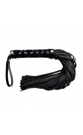 Rouge Short Leather Flogger With Studs