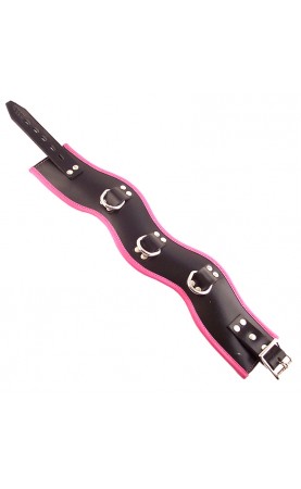 Rouge Garments Black And Pink Padded Posture Collar