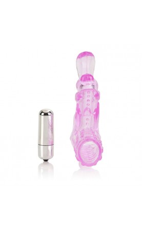 Silicone Lovers Penis Sleeve Arouser with Mini Vibe