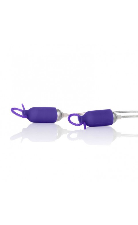 Purple Silicone Vibrating Nipple Pleasurizers