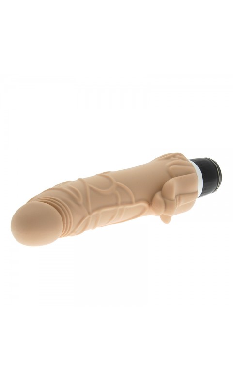 Classic Silicone Penis Vibrator with Clit Stim