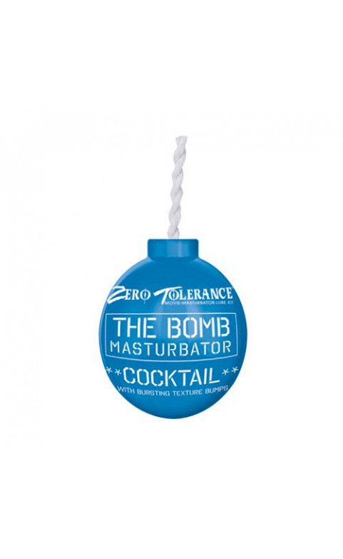 The Bomb Masturbator Cocktail Textured Stroker Sleeve Blue