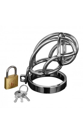 Captus Stainless Steel Locking Chastity Cage
