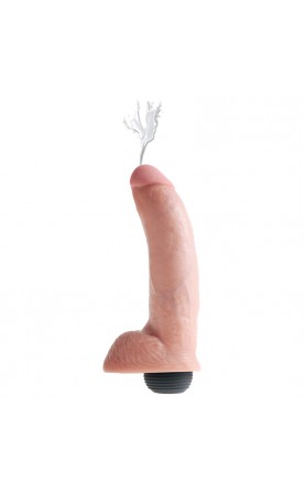 King Cock 9 Inch Squirting Dildo With Balls Flesh