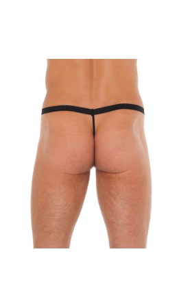 Mens Black Rat Animal Pouch GString