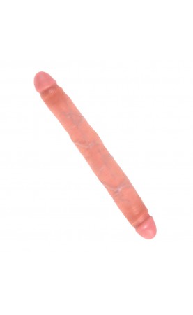 King Cock 12 Inch Slim Double Dildo Flesh