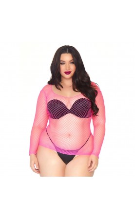Leg Avenue Net Long Sleeved Shirt Plus Size UK 18 to 22