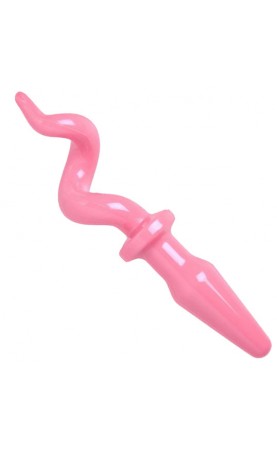 Pig Tail Pink Butt Plug