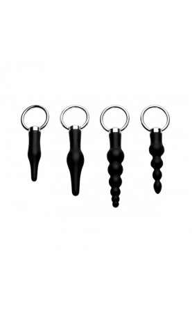 Master Series 4 Piece Silicone Anal Ringed Rimmer Set