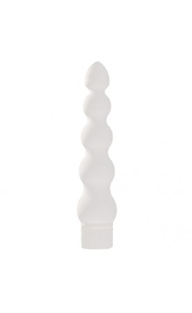 White Nights 7 Inch Ribbed Anal Vibrator