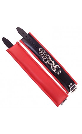 Rouge Garments Wrist Cuffs Padded Red Trimmed