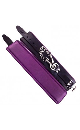 Rouge Garments Wrist Cuffs Padded Purple Trimmed