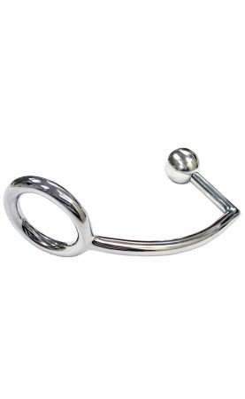 Rouge Stainless Steel Cock Ring With Anal Probe