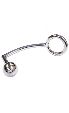 Rouge Stainless Steel Cock Ring With Anal Probe