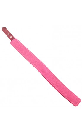 Rouge Garments Plain Pink Leather Collar