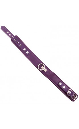 Rouge Garments Plain Purple Leather Collar