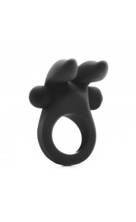 Shots Rabbit Vibrating Cockring Black
