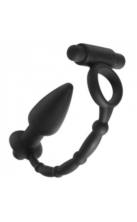 Viaticus Dual Cock Ring And Anal Plug Vibrator