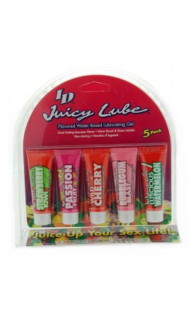 Juicy Lube 5 Tube Pack Flavoured Lubricants