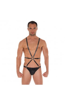 Leather Strappy Body Male